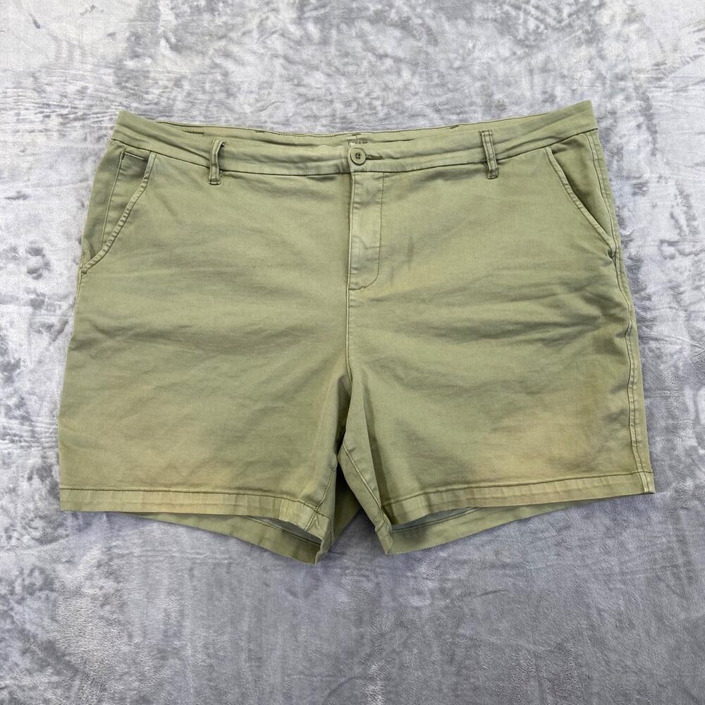 KUT From The Kloth Women's Trouser Shorts Size‎ 24W Green Chino Shorts Summer